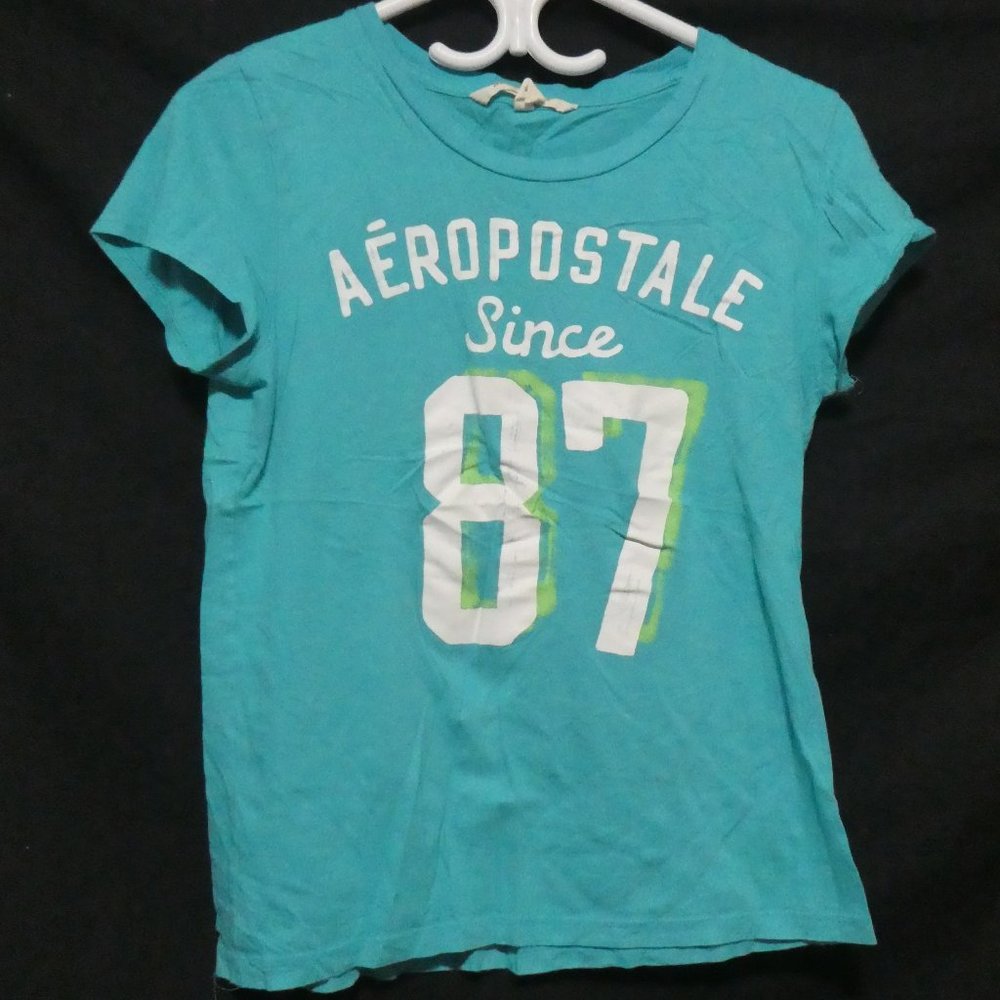 AEROPOSTALE | XL, Extra Large | 100% Cotton | Teal Graphic Tee - Picture 1 of 11